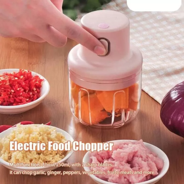 Electric Mini Food Grinder Chopper Combo Set (1 Machine 2 Bottle) - 3 Buy Electric Grinder Machine Online | 1 Machine 2 Bottle